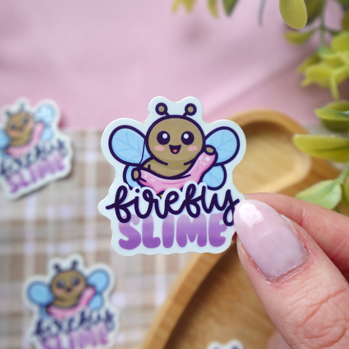 fireflyslime Mini Cursive Die-Cut Sticker